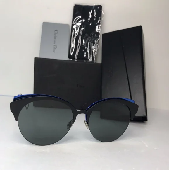 CHRISTIAN DIOR  Metal DioramaClub Sunglasses Black Blue Christian Dior Women main image 3
